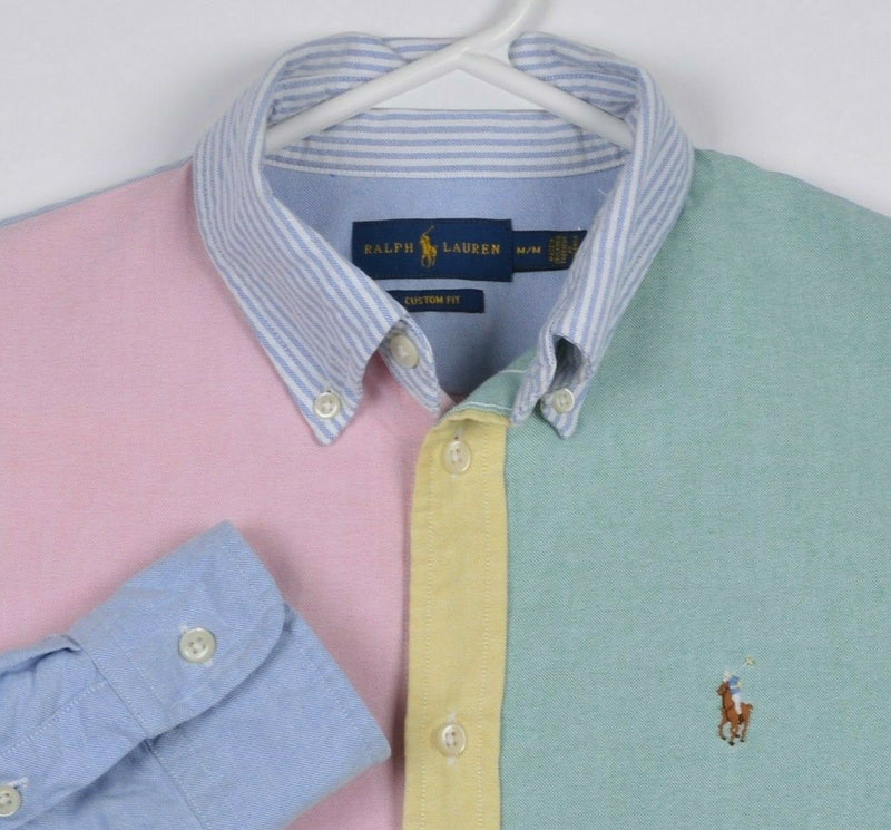 Polo Ralph Lauren Men's Medium Colorblock Pastel Oxford Button-Down Shirt