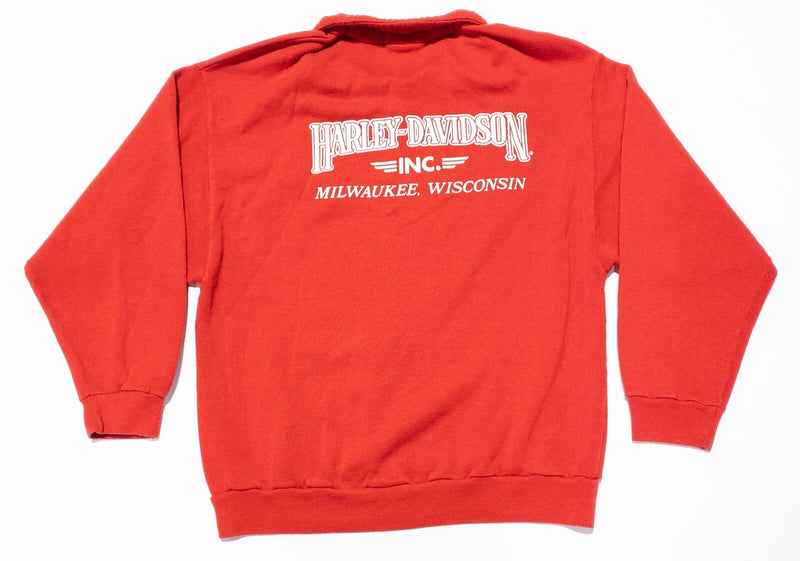 Vintage Harley-Davidson Sweatshirt Men's Large 80s Eagle America's Pride Red