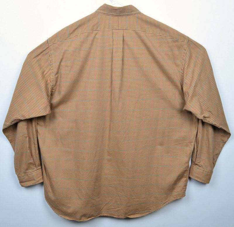 Ralph Lauren Golf Button-Down Shirt Men's XL Tilden Brown Check Long Sleeve