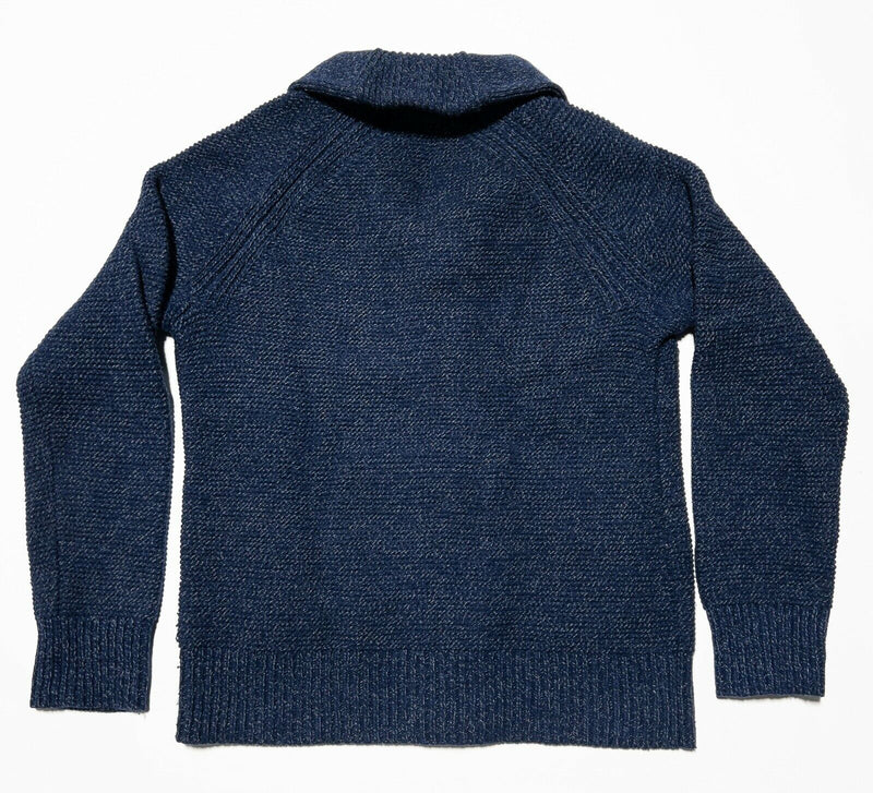 Banana Republic Merino Wool Knit Shawl Collar Cardigan Sweater Blue Men's Large