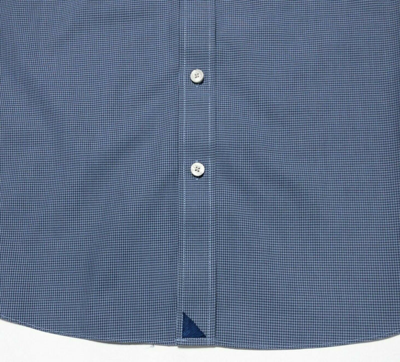 UNTUCKit Wrinkle Free Cruz Shirt Blue Micro-Check Men's LT (Large Tall)