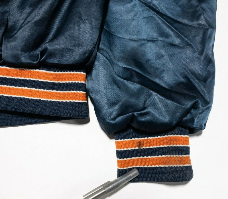 Chicago Bears Chalk Line Jacket Men's Medium Vintage 80s Bomber Satin Style Snap