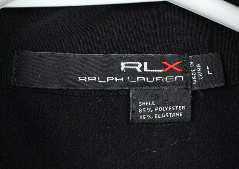 RLX Ralph Lauren Men's Large Black 1/4 Zip Wicking Lightweight Golf Jacket