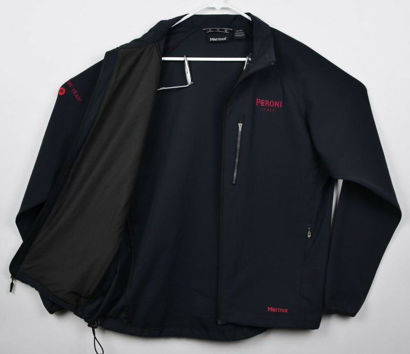 Marmot Men's Sz XL Softshell Black Wind Water Resistant Full Zip Jacket Peroni