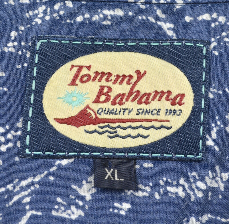 Tommy Bahama Men's Sz XL 100% Rayon Surf Sea Relax All Over Print Hawaiian Shirt