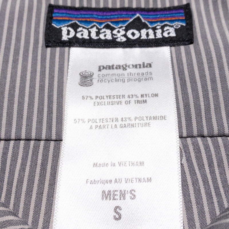 Patagonia El Ray Shirt Men's Small Nylon Blend Wicking Gray Stripe 54065