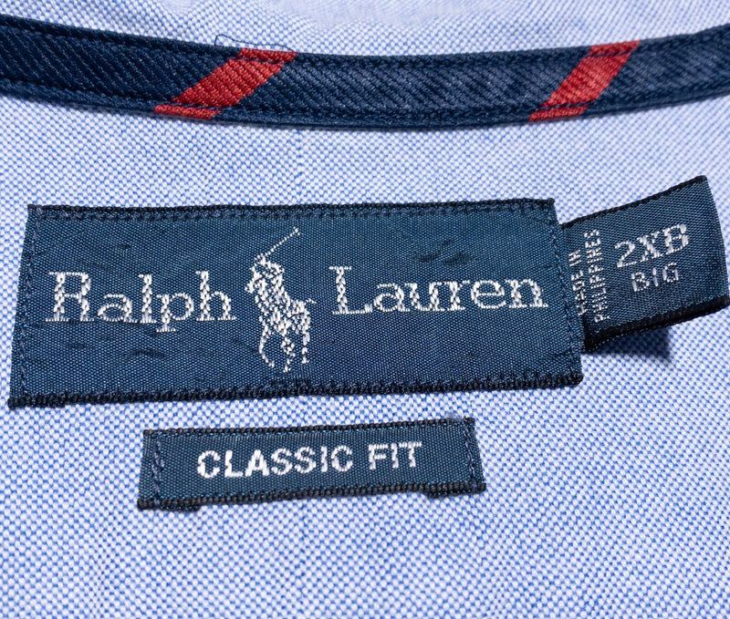 Polo Ralph Lauren Shirt Men's 2XB Big Classic Fit Oxford Light Blue Button-Down