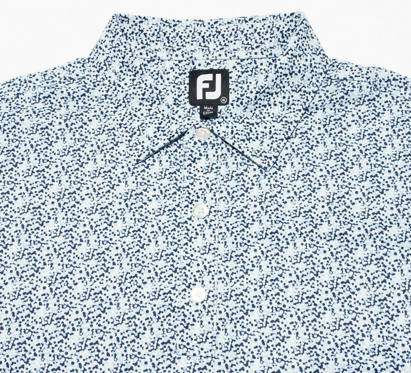 FootJoy Golf Polo XL Confetti Print Pique Self Collar Golf Polo Men's Wicking