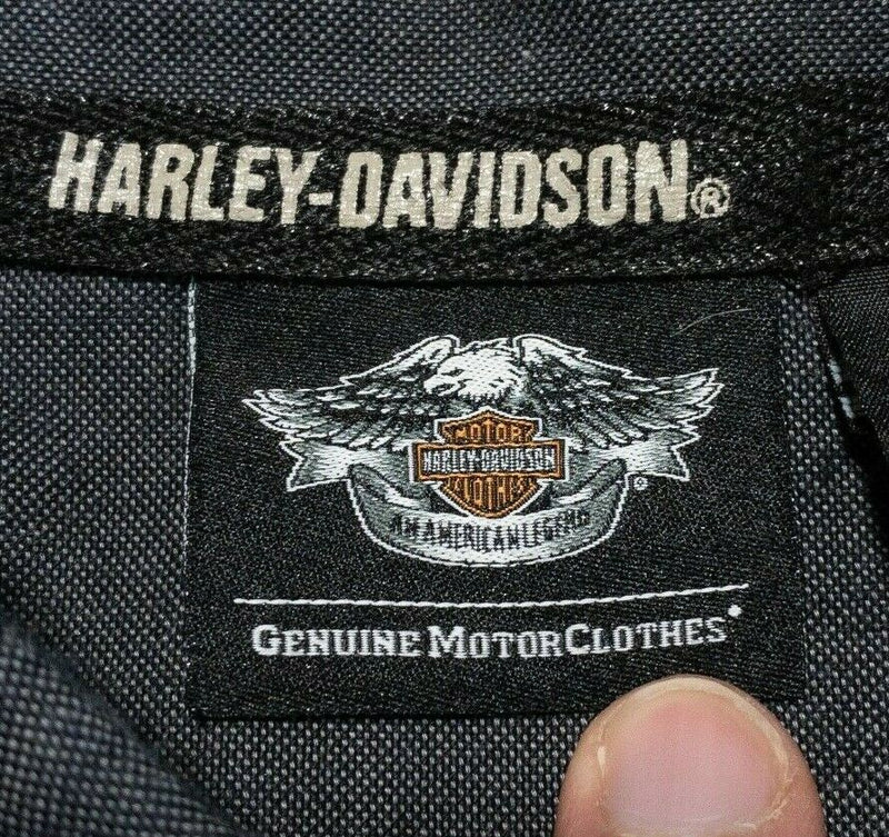 Harley-Davidson Snap-Front Shirt Garage Mechanic Biker Gray Men 2XLT (2XL Tall)