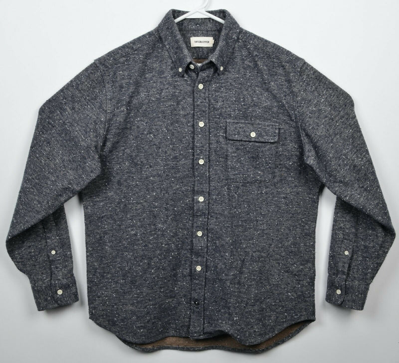 Taylor Stitch Men's 44 (XL) Charcoal Gray Button-Down Heavy Flannel Shirt