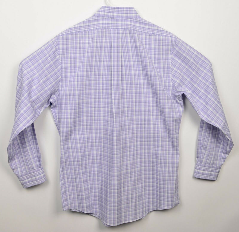 Brooks Brothers Men's 15.5-33 Purple Plaid Non-Iron Regent Dress Shirt