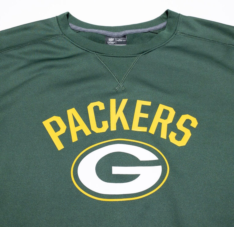 Green Bay Packers Sweatshirt Men's 2XL Nike Therma-Fit Pullover Green OnField