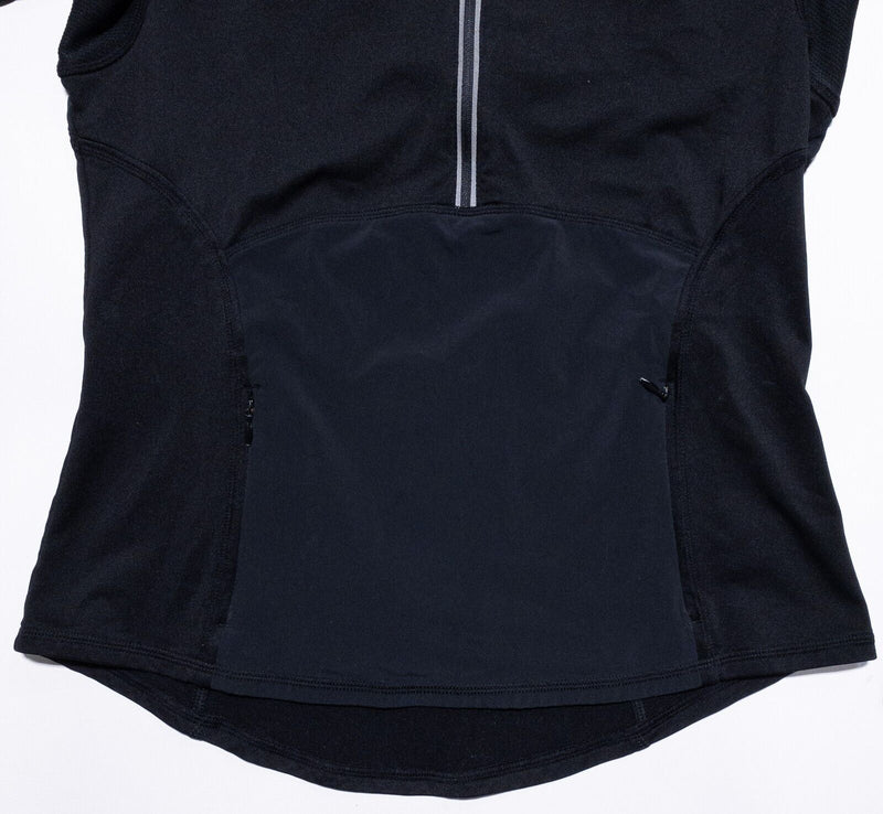 Athleta Half-Zip Pullover Women's Small Wicking Stretch Black Long Sleeve Active