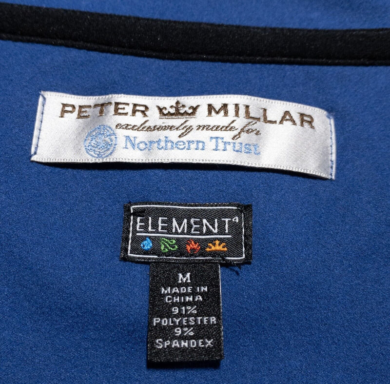 Peter Millar Element 4 Jacket Men's Medium 1/4 Zip Blue Golf Northern Trust