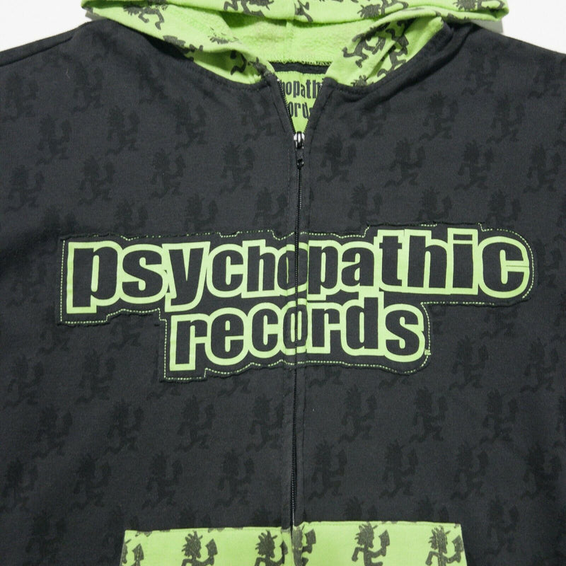 Psychopathic Records Men's Large Clown Posse Hatchet Black Lime Green Hoodie