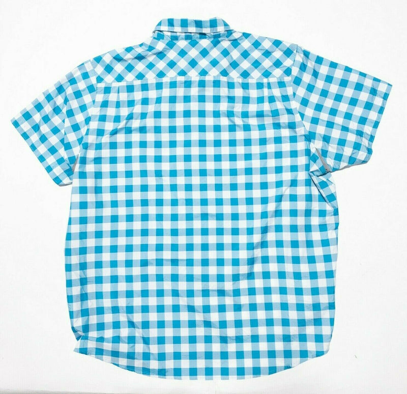 Under armour Heat Gear Shirt 3XL Loose Men's Blue Check Vented Wicking Fishing