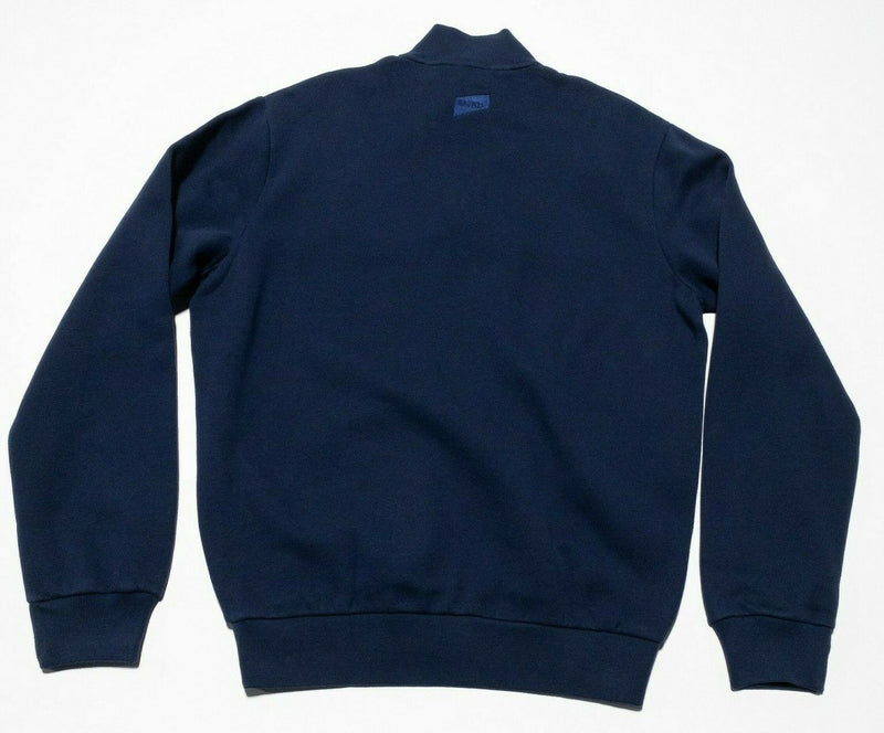 Polo Golf Ralph Lauren Solid Navy Blue 1/4 Zip Cotton Blend Sweater Men's Small