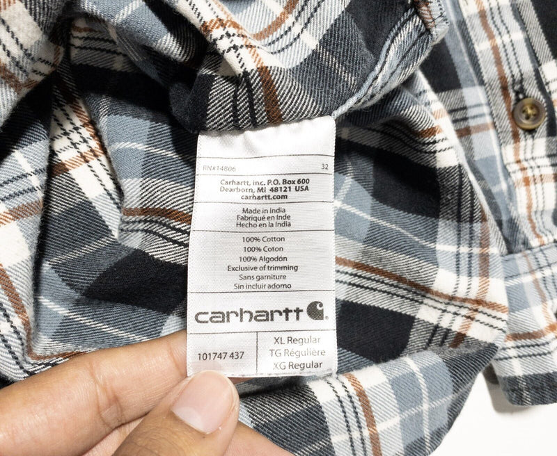 Carhartt Flannel Shirt XL Men's Trumbull Plaid Long Sleeve Button-Down Plaid