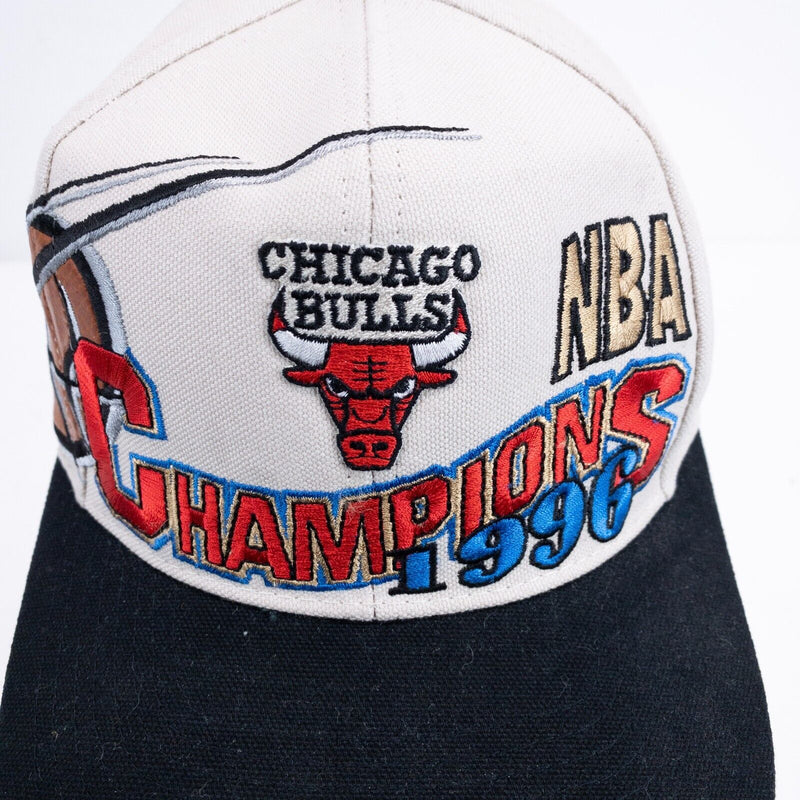 Chicago Bulls 1996 Championship Hat Snapback Logo Athletic Vintage 90s NBA Final