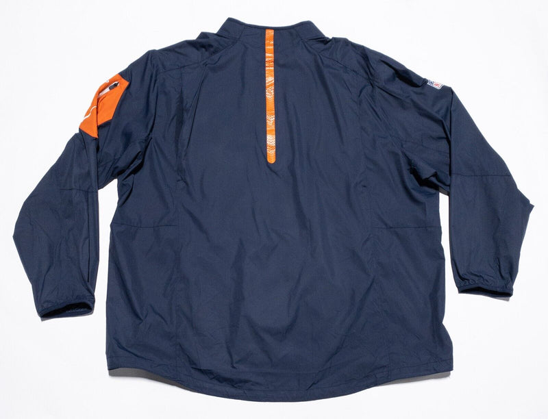 Chicago Bears Jacket Men's 3XL Nike NFL On Field 1/4 Zip Pullover Navy Blue