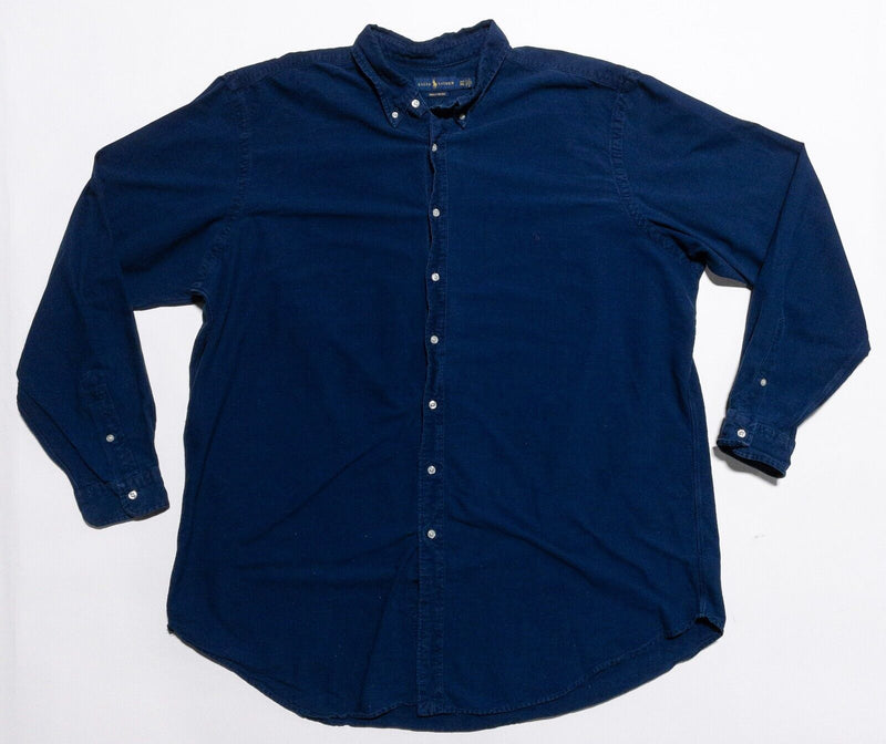 Polo Ralph Lauren Shirt Men's 3XLT Tall Indigo Oxford Long Sleeve Button-Down