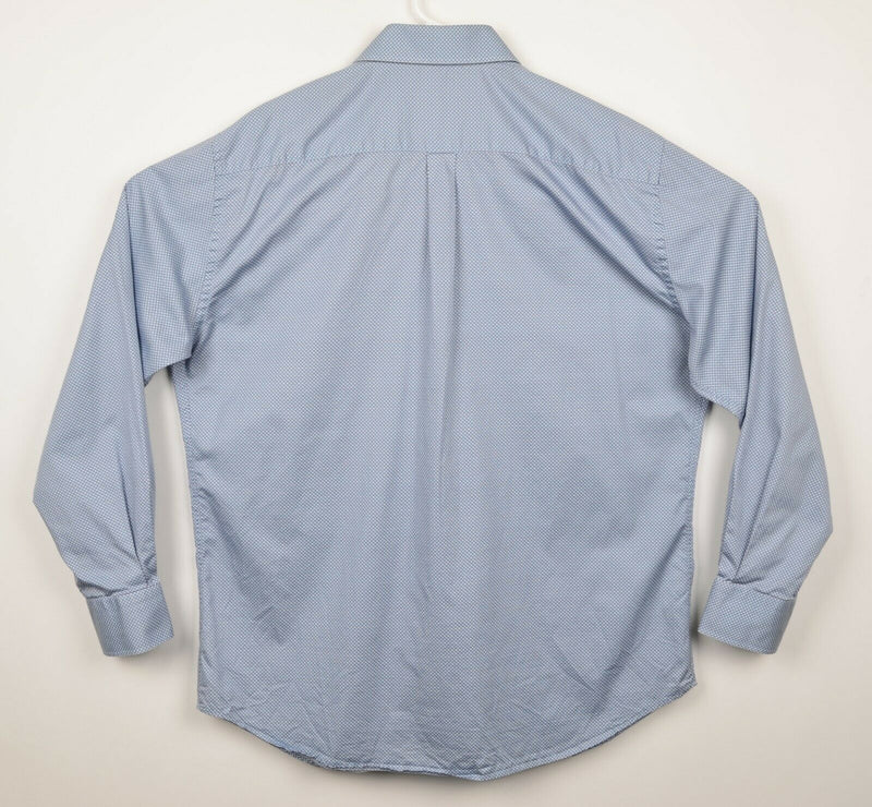 Peter Millar Men's Sz XL Blue Geometric Circle Long Sleeve Dress/Casual Shirt