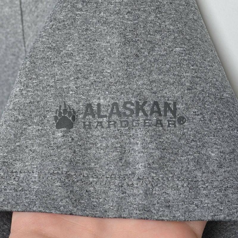 Alaskan Hardgear Men's Sz XL Duluth Trading Co Polygiene Snap Heather Gray Shirt