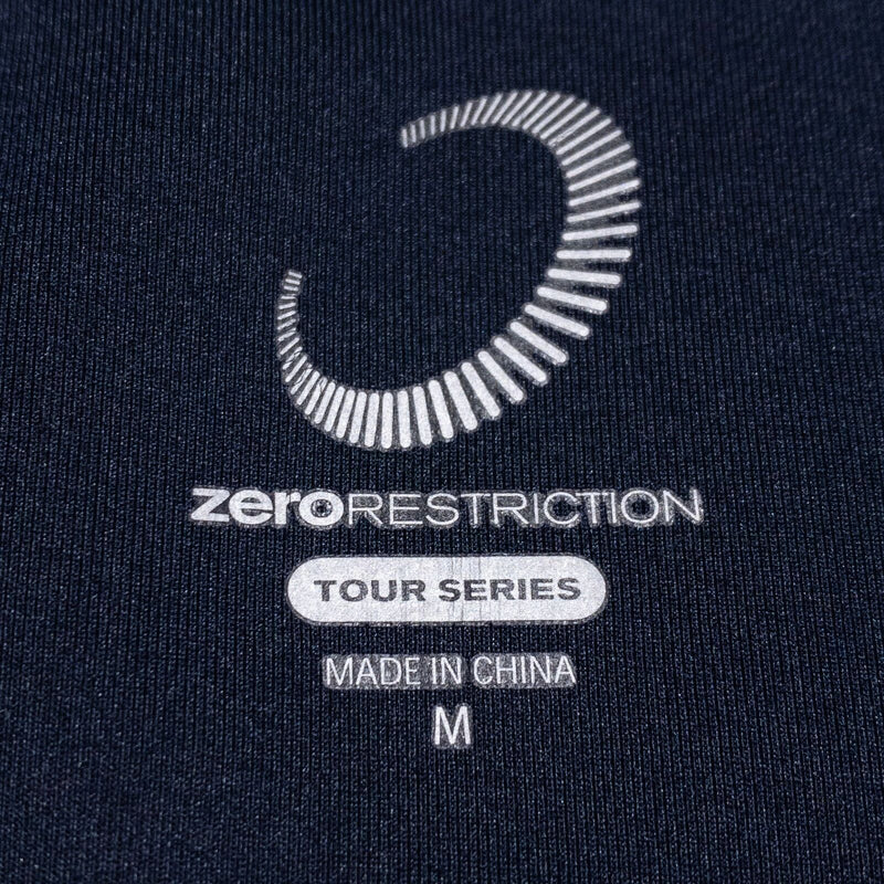 Zero Restriction 1/4 Zip Mens Medium Golf Pullover Wicking Blue Tour Series Z500