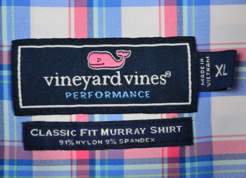 Vineyard Vines Performance Men's XL Classic Fit Murray Shirt Nylon Spandex Plaid