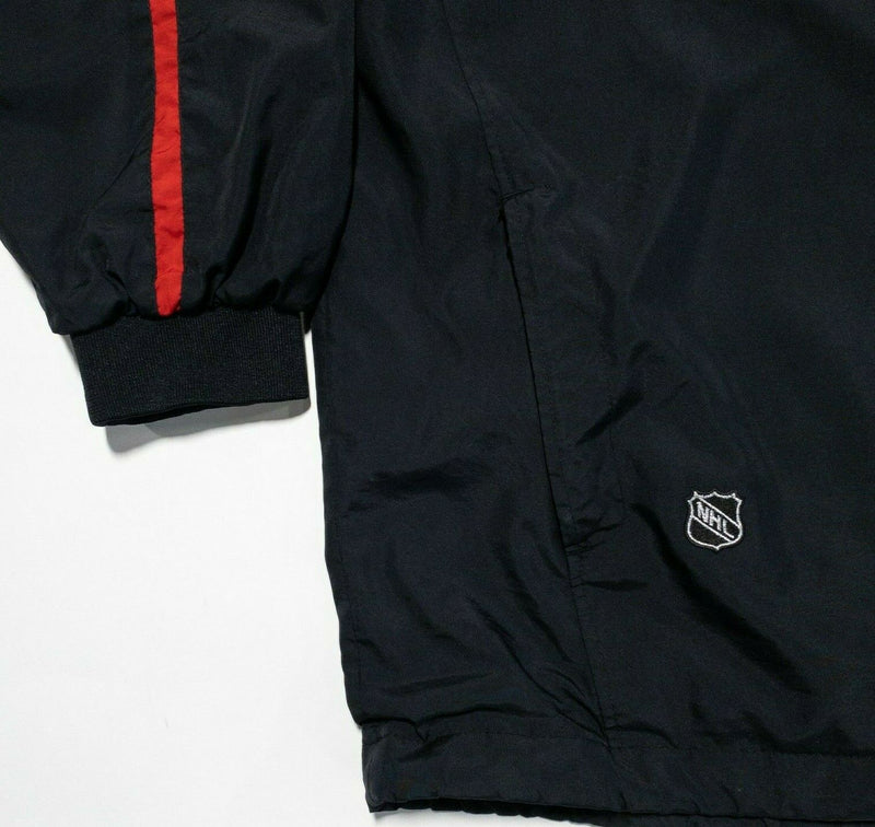 Detroit Red Wings Men's 2XL CCM Center Ice NHL Black Pullover Windbreaker Jacket