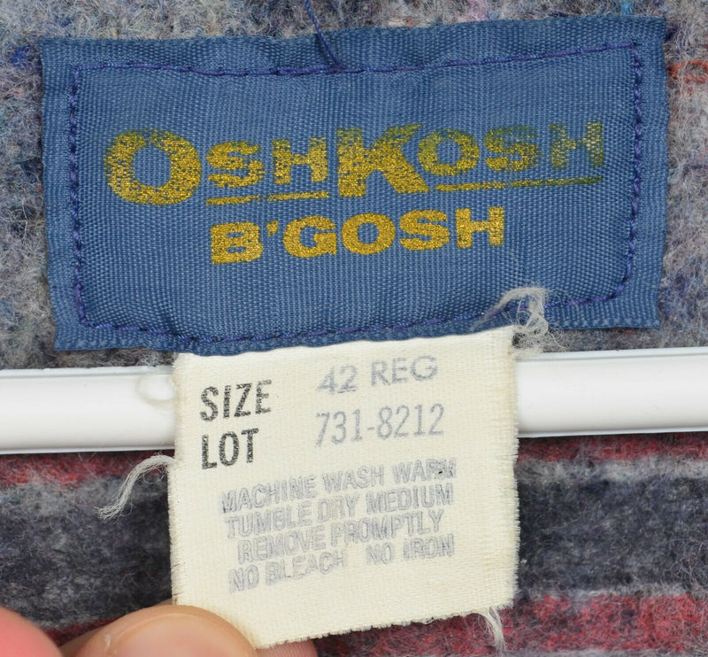 Vintage 70s OshKosh B'gosh Men's 42 Blanket Lined Denim Sanforized Chore Jacket