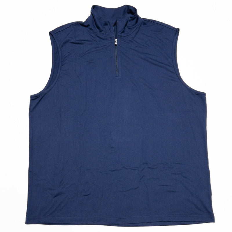 Polo Golf Ralph Lauren Vest Men's XL 1/4 Zip Pullover Wicking Navy Blue Sports