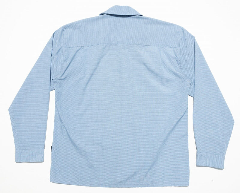 Patagonia Island Hooper Shirt Shirt Men's Medium Long Sleeve Outdoor Travel Blue
