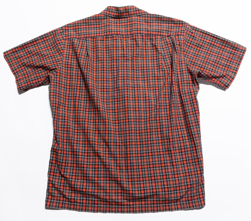 Polo Ralph Lauren Loop Collar Shirt Men's Medium Red Plaid Camp Adams Vintage