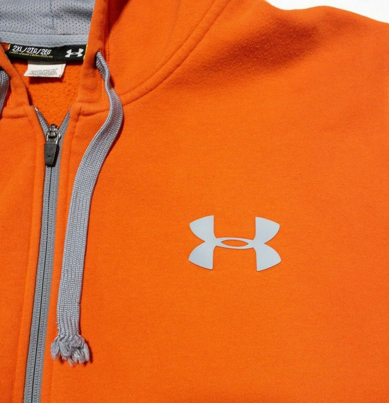 Under Armour Men's 2XLT Tall Loose Solid Orange Full Zip Hooded Sweatshirt