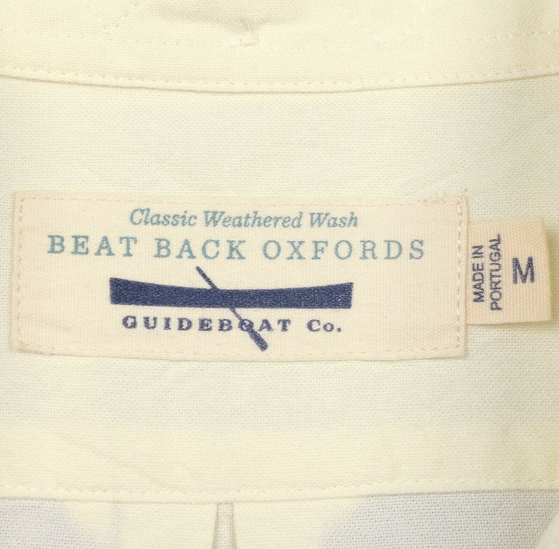 Guideboat Co. Men's Sz Medium Beat Back Oxfords Weathered Wash Yellow Shirt