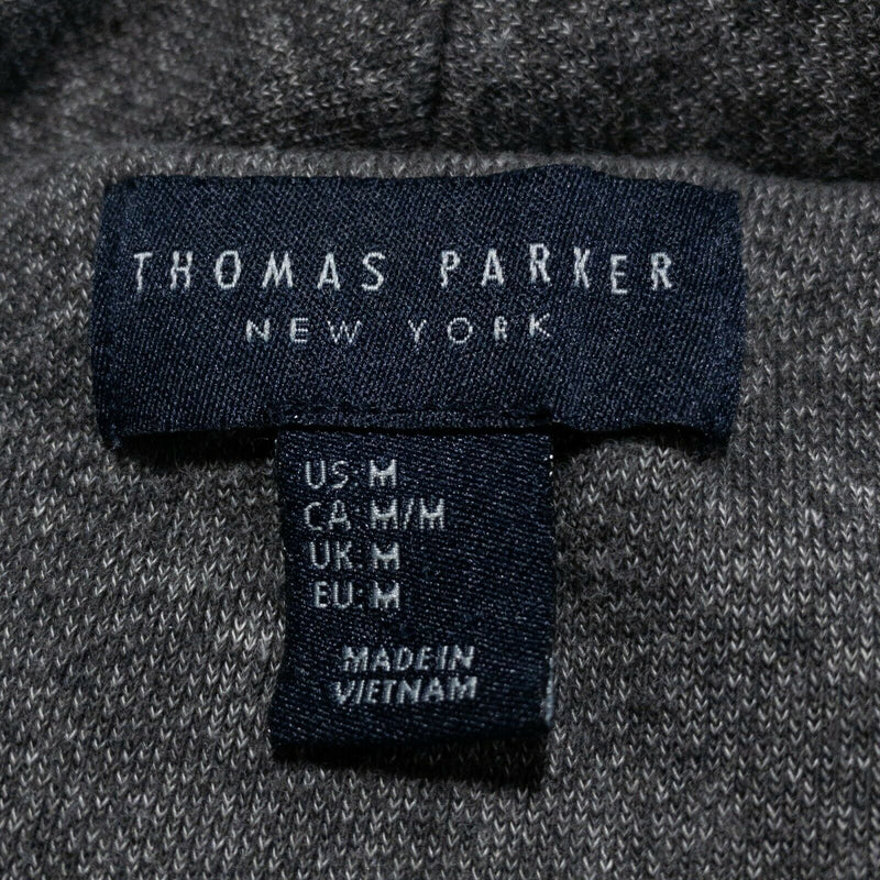 Thomas Parker Men's Medium Gray Shawl Collar Button-Front Cardigan Sweater