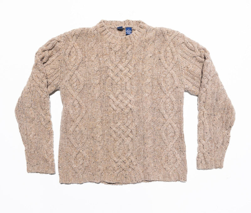 BDG Urban Outfitters Cable-Knit Sweater Women's Small Wool Heavyweight Beige