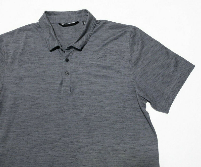 Travis Mathew Golf Polo XL Men's Wicking Stretch Polyester Blend Heather Gray