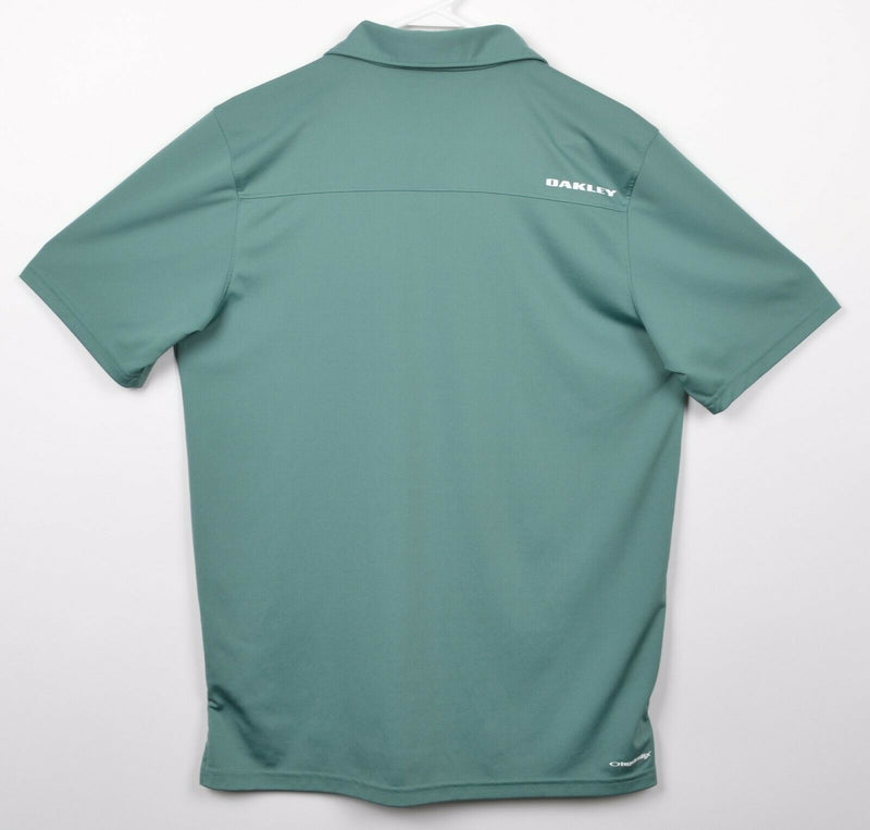 Oakley Hydrolix Men's Sz Small Regular Fit Green Gray Striped Golf Polo Shirt