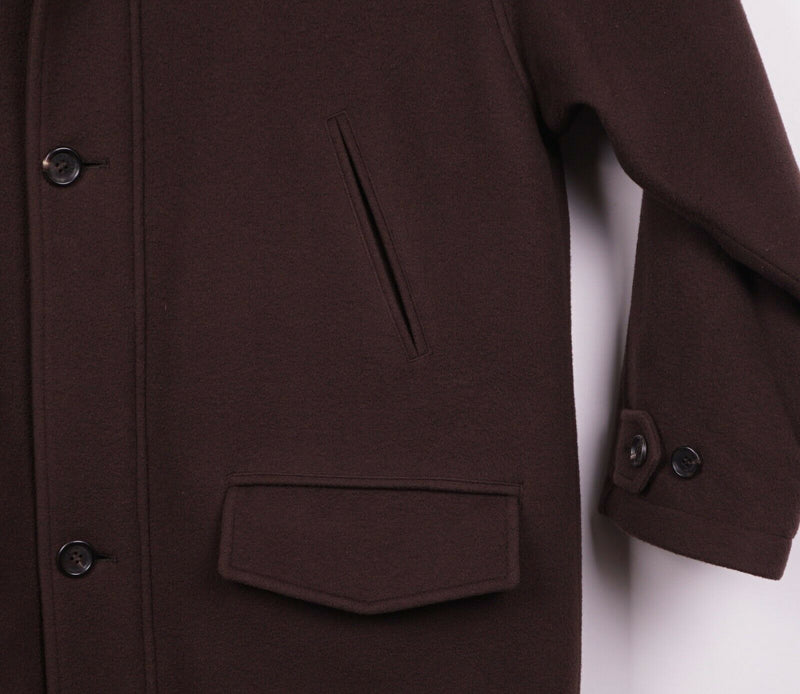 Burberry London Men's XL? Wool Cashmere Blend Nova Check Brown Overcoat