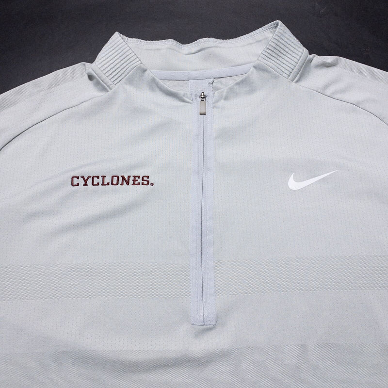 Iowa State Cyclones Nike Jacket Men's 2XL Pullover Team Issue Half-Zip Gray