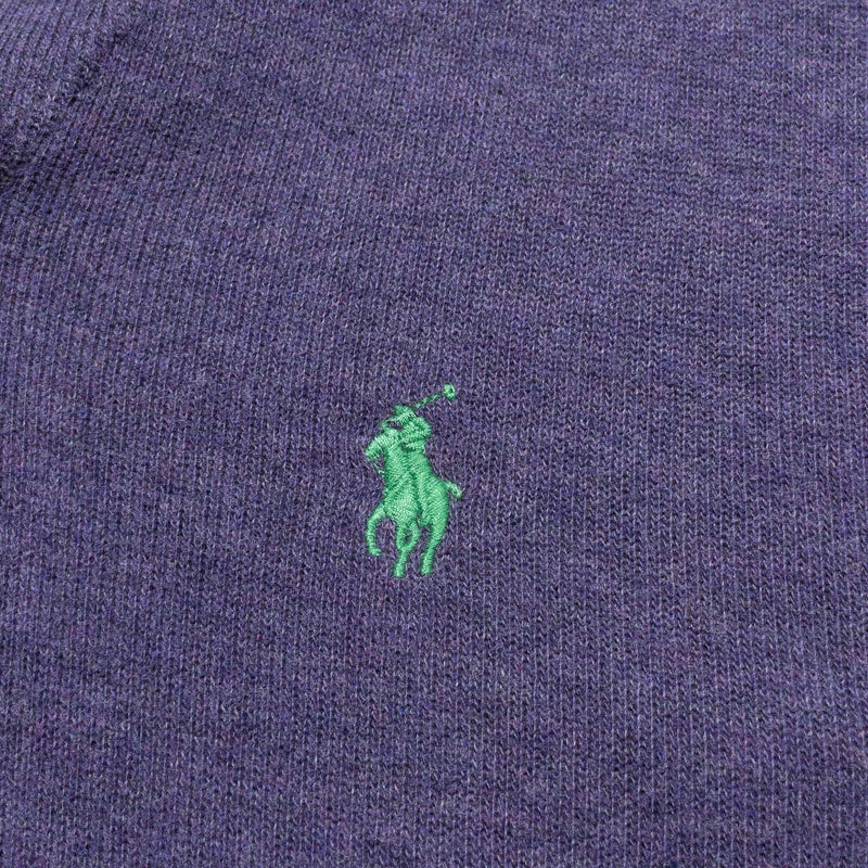 Polo Ralph Lauren Sweater Men's Large Shawl Collar Purple Knit Pullover Preppy