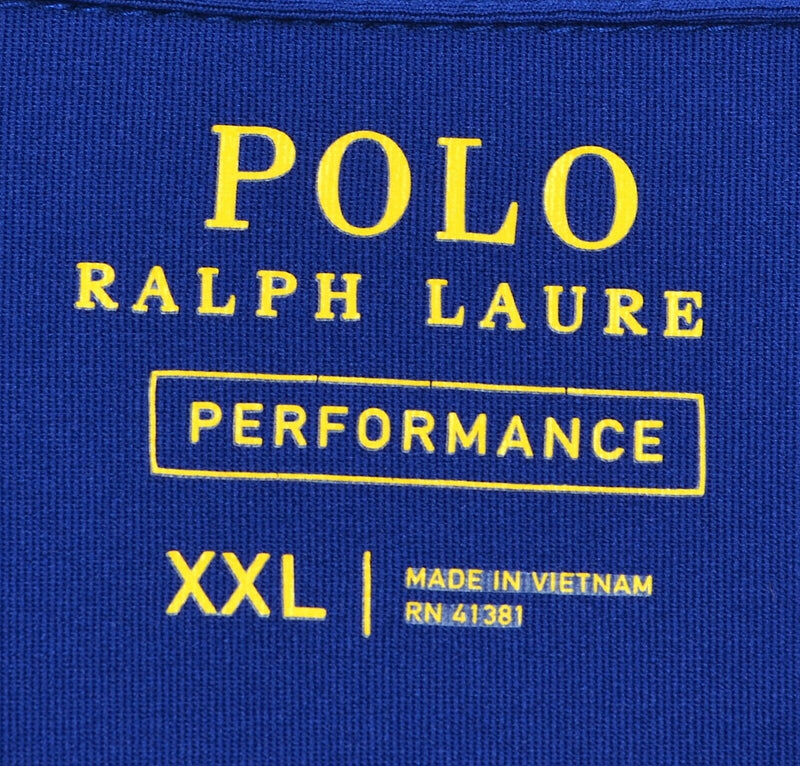 Polo Ralph Lauren Performance Men's 2XL Polyester Elastane Blue Pony Golf Shirt