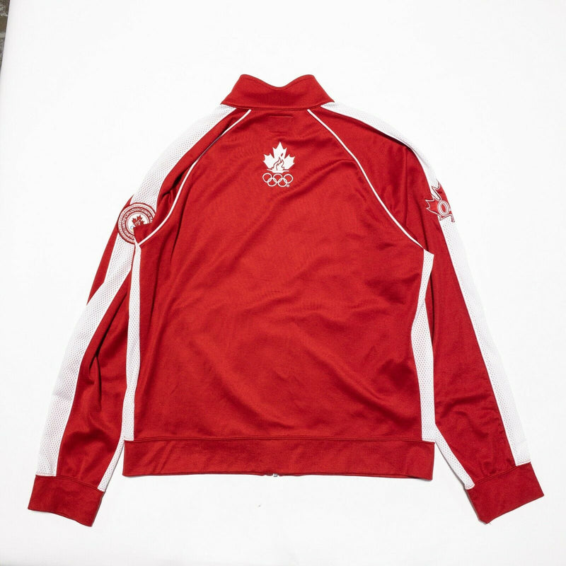 Roots Canadian Olympic Team Jacket Red Track Warm-Up Full Zip Men's XL