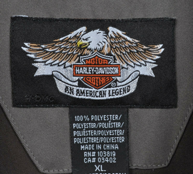 Harley-Davidson Men's XL Gray Custom Speed Spades Garage Mechanic Biker Shirt