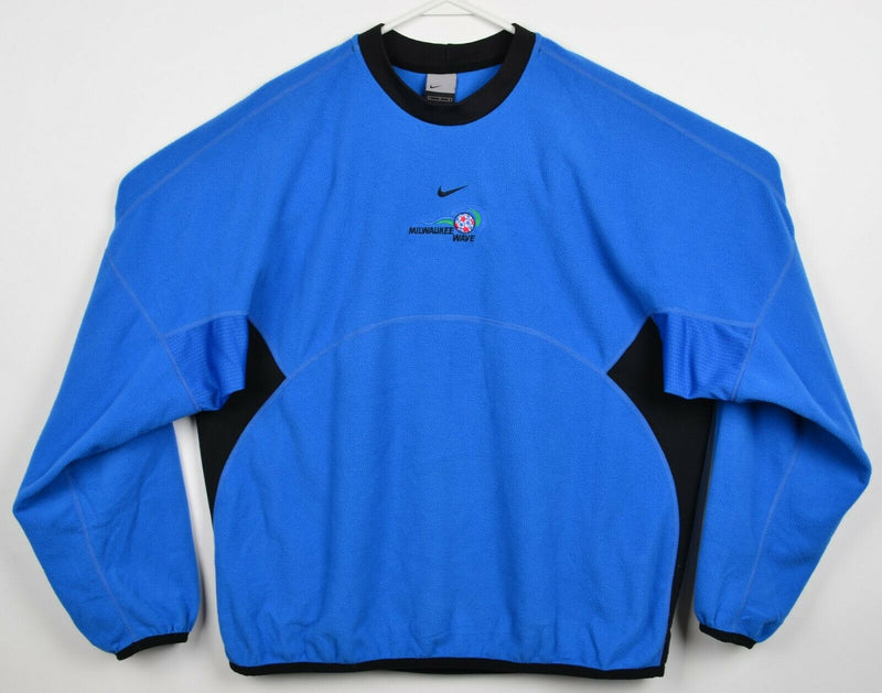 Milwaukee Wave Men's Large Nike Therma-Fit Fleece Center Swoosh Blue Sweatshirt