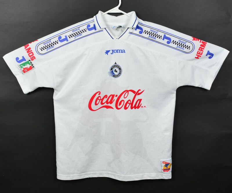 Vintage 90s Atletico Celaya Men's Large White Joma Soccer Mexico Football Jersey