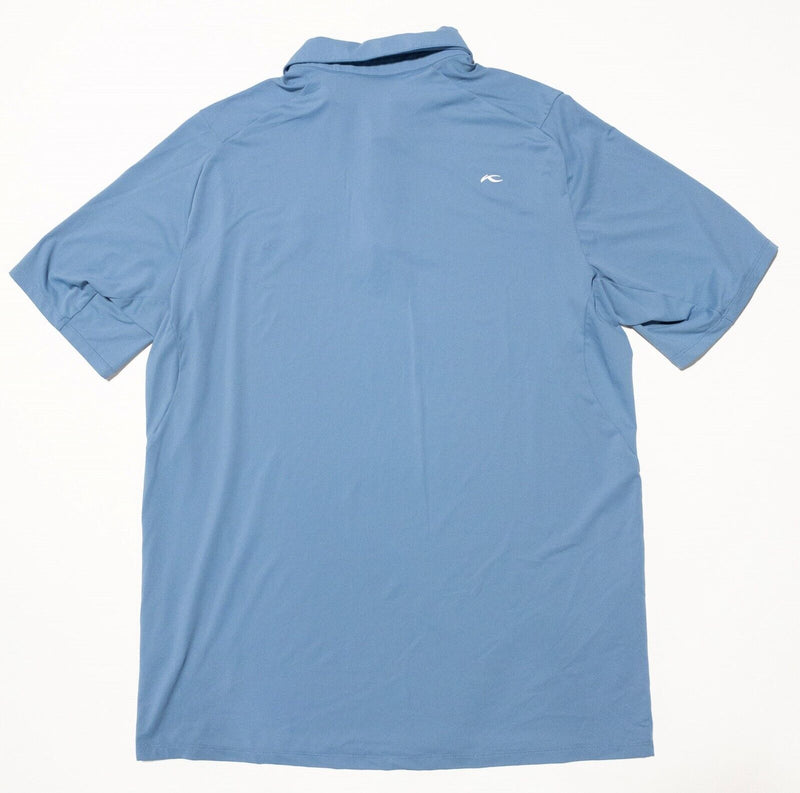 KJUS Golf Polo XL Men's Wicking Soren Solid Blue Wicking Stretch Performance