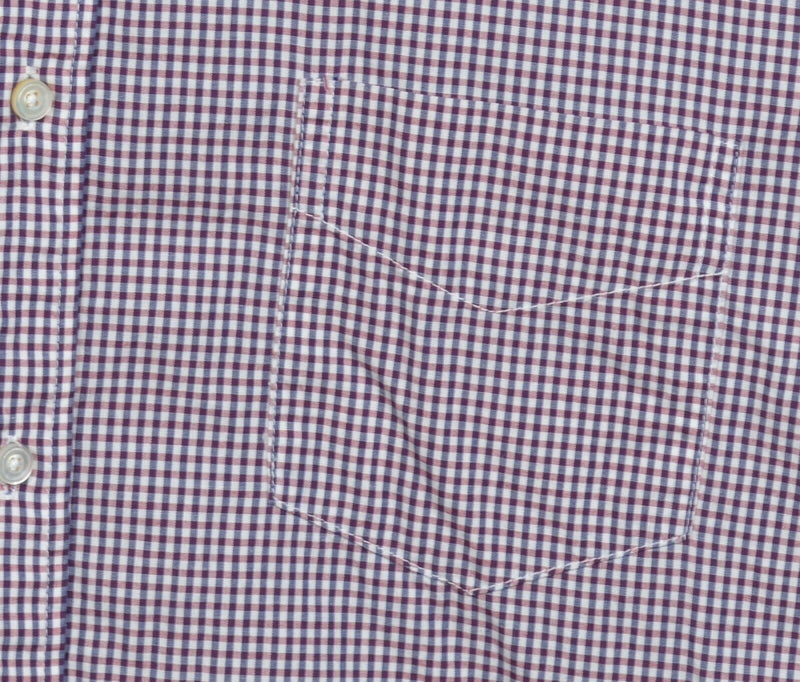 Gustin Men's XL Pink Blue White Check Made in USA Pocket Button-Front Shirt